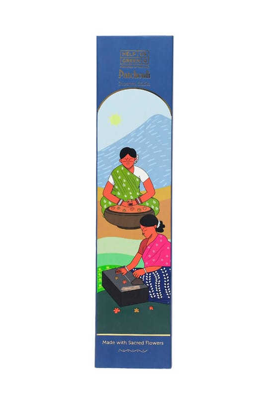 Help Us Green Handmade Natural Patchouli Incense Sticks, 40 Sticks
