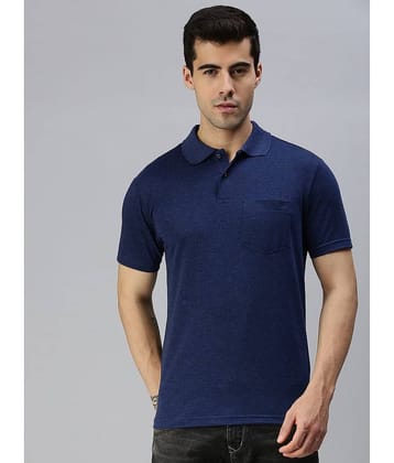 ONN - Blue Cotton Blend Regular Fit Men's Polo T Shirt ( Pack of 1 )