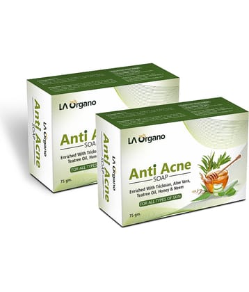 LA ORGANO Anti Acne Soap For Remove Acne, Blemishes & Scars Soap 100 g Pack of 2