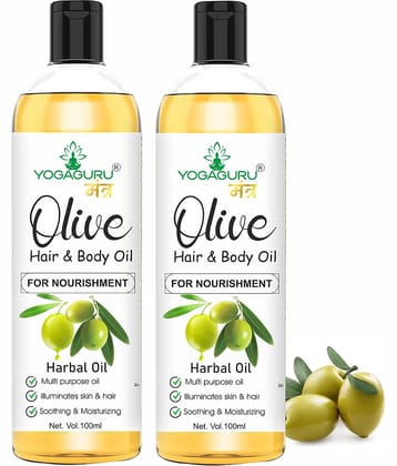 yogaguru mantr Anti Hair Fall Olive Oil 200 ml ( Pack of 2 )