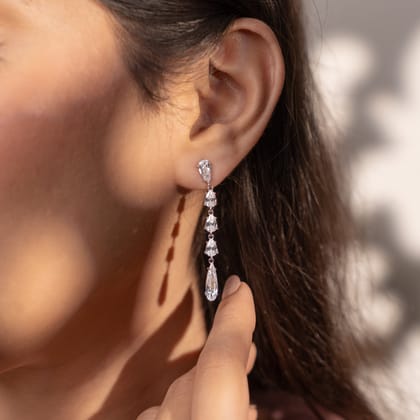 Silver Birrell Diamond Earring