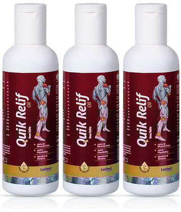Quik Relif Herbal Ayurvedic Pain Relief Oil for Muscle & Joint Pain Relief 50ml ( Pack Of 3 )