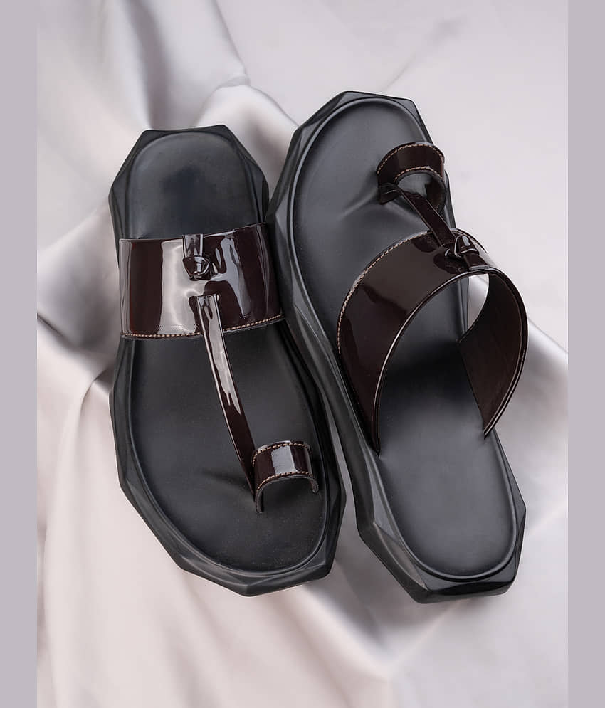 Fentacia Brown Men's Kolhapuris