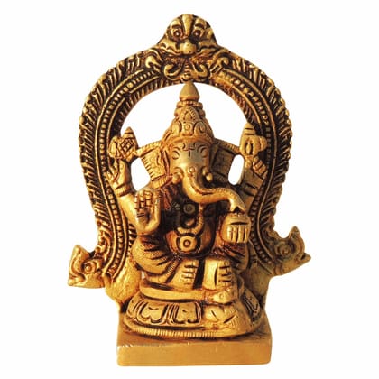 Brass Showpiece Ganesh Ji God Idol Statue (BSMAS1447 G)