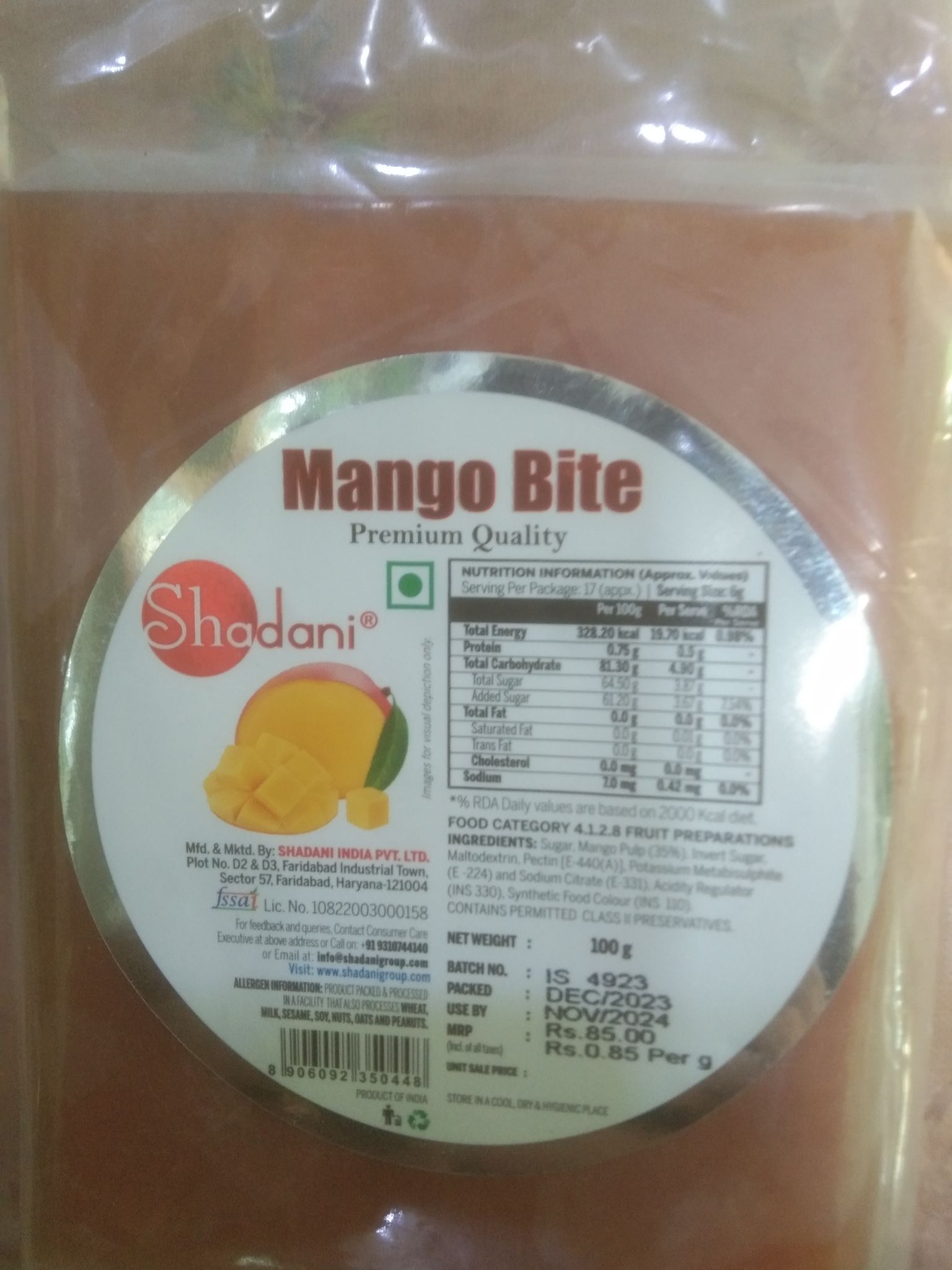 Shadani mango bite