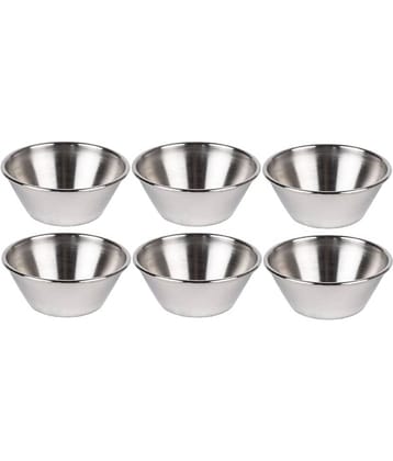 Dynore 45 ml Sauce cup Stainless Steel Dinner Set of 6 Pieces