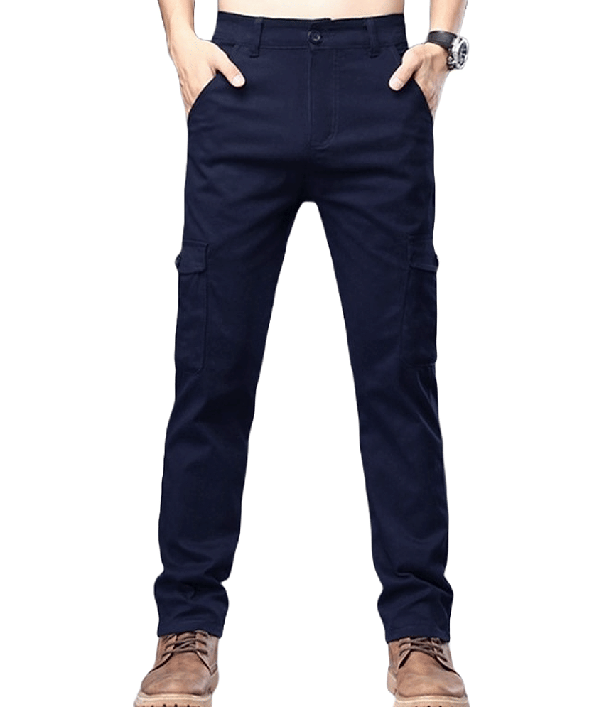 Shelony Blue Cotton Blend Men's Joggers ( Pack of 1 )