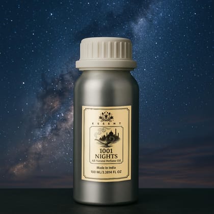 Essent 1001 Nights Unisex Roll-On Attar  3.38 fl. oz. (100 ml) | Long-Lasting Natural Fragrance | Alcohol-Free Perfume Oil