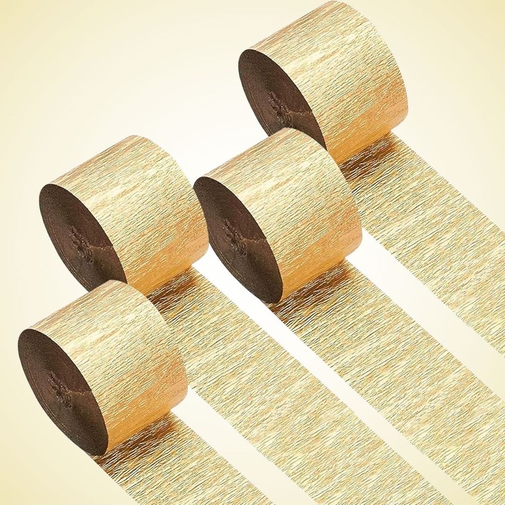 Crepe Streamers Golden - 4PC - Party and Festive Needs | Buy online on ZillyBuy