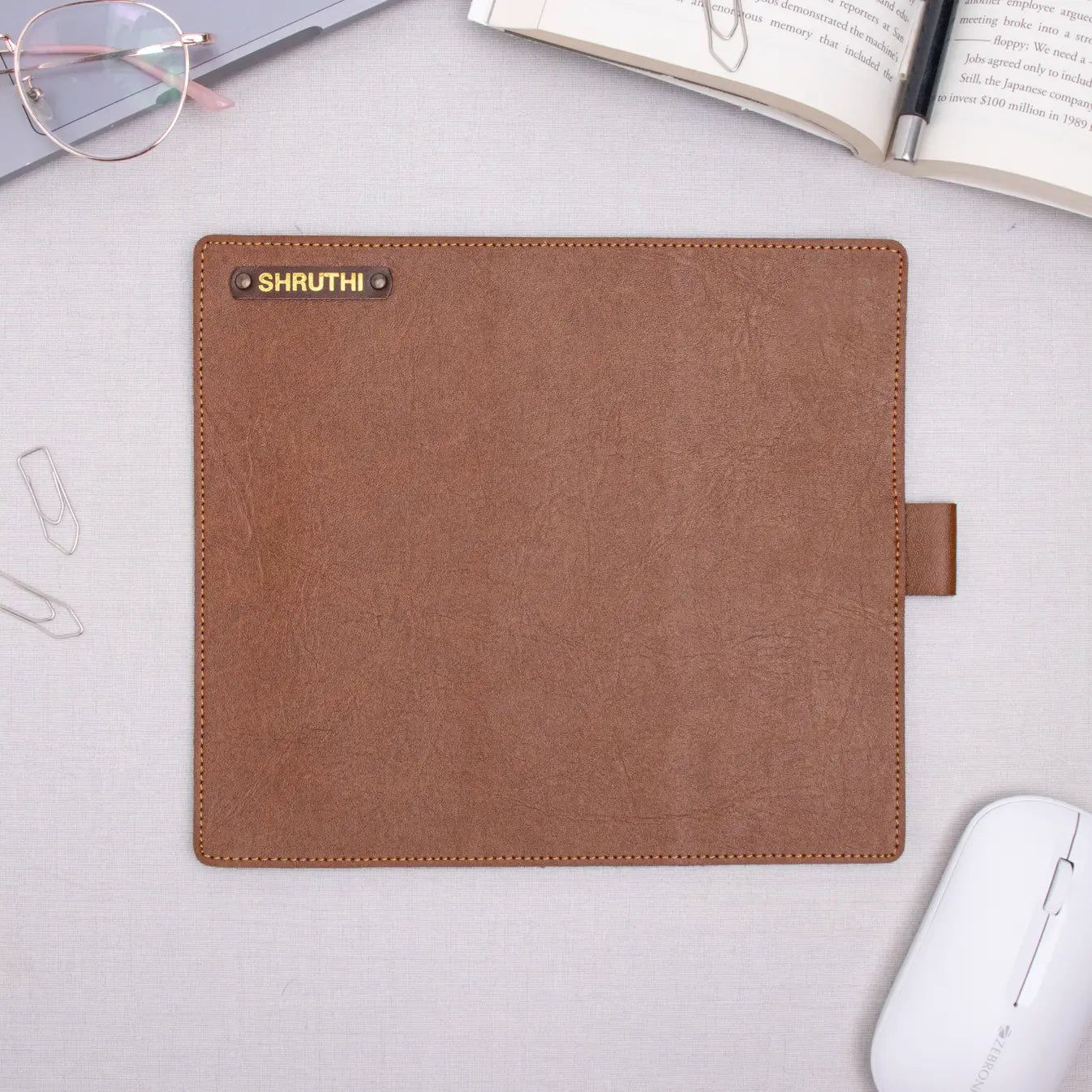 PERSONALISED MOUSE PAD - TAN-Tan