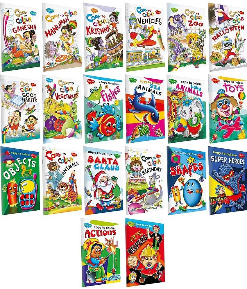 My First Learning Colouring Bag - Set of 20 Exciting Colouring Books Product Bundle | Super jumbo combo for collecters and library colouring books