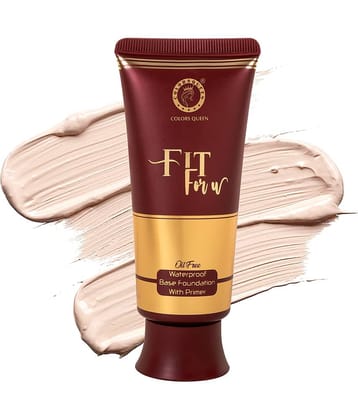 Colors Queen Fit For U Oil Free Waterproof Base Foundation Golden Beige (Shade - 03)