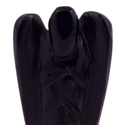 Blak Obsidian Angel | Handcarved Statues Figurines Stone of Good Luck - Reiki, Healing Crystal for Physical, Emotional & Spiritual Imbalance | Positive Vibes Energy(KI_70)  by Krishna Impex