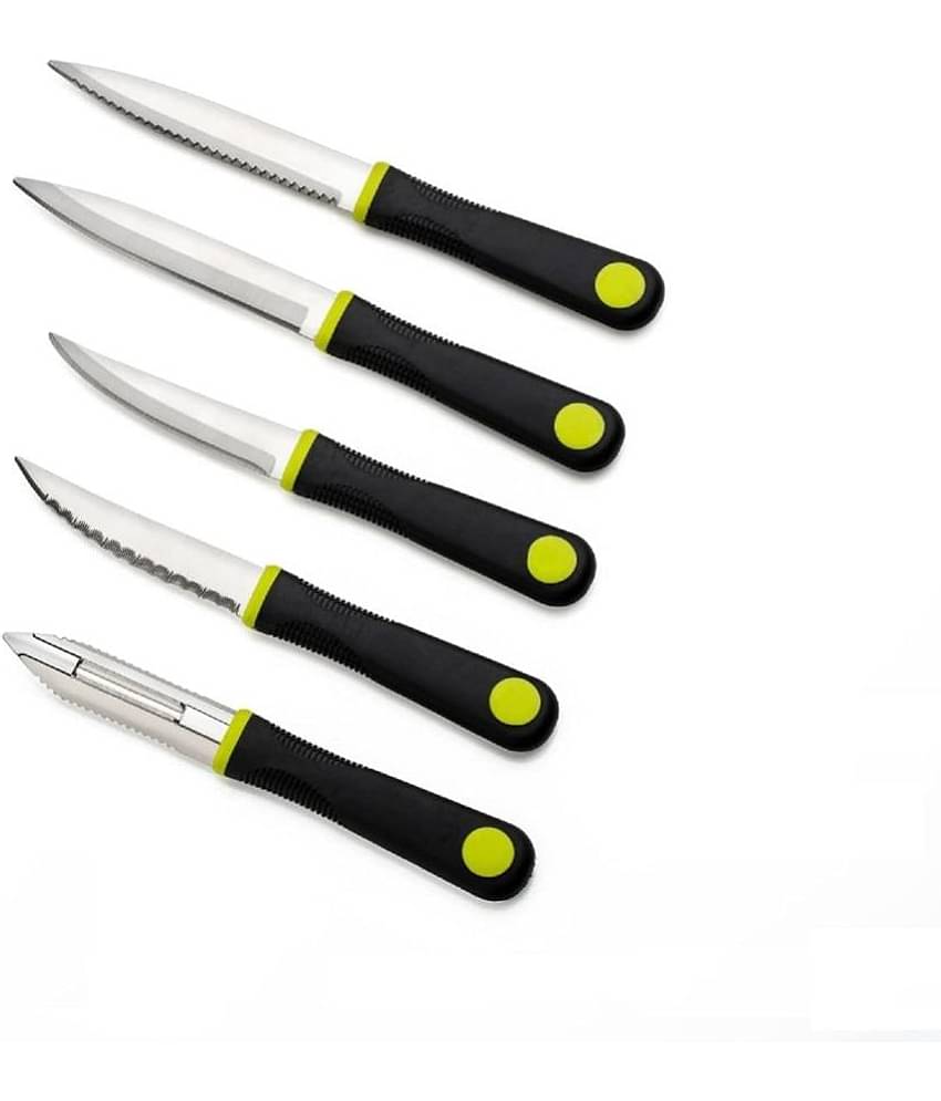Analog Kitchenware Multicolor Stainless Steel Knife Set Blade Length 12 cm ( Pack of 5 )