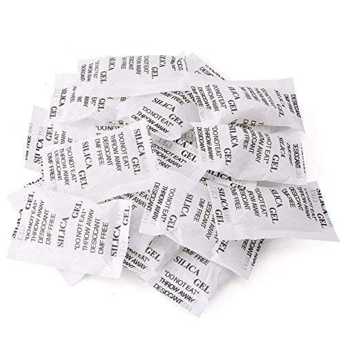 EHOP Silica Gel Packets Desiccant Dehumidifiers - Rechargeable Paper -5 Gram 120 Packs