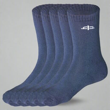 Heelium Bamboo Kids Crew Socks - 5 Pairs-Age 6-8 Years / Dark Grey | Dark Grey | Dark Grey | Dark Grey | Dark Grey
