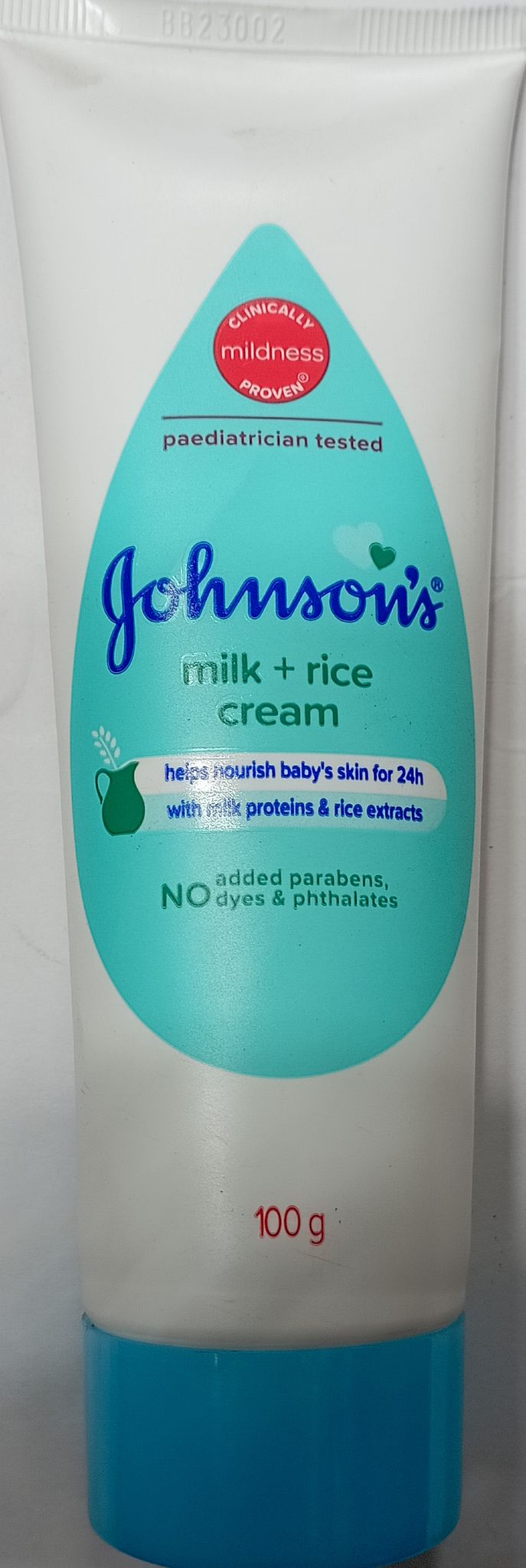 Johnson milk+rice cream for baby skin for 24h with milk proteins & 100gRice extracts 