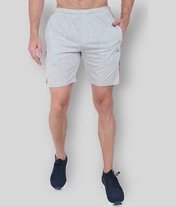 Zeffit - Grey Cotton Blend Men's Shorts ( Pack of 1 )
