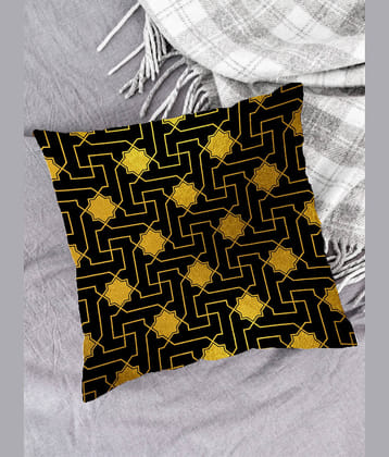 Houzzcode - Water Repellent Yellow Polyester Pillow Covers 40x40x3 ( Pack of 1 )