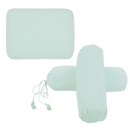 HARBOUR GREY PILLOW SET MUSTARD PILLOW + BOLSTERS-PILLOW SET MUSTARD PILLOW + BOLSTERS (WITH INSERTS)