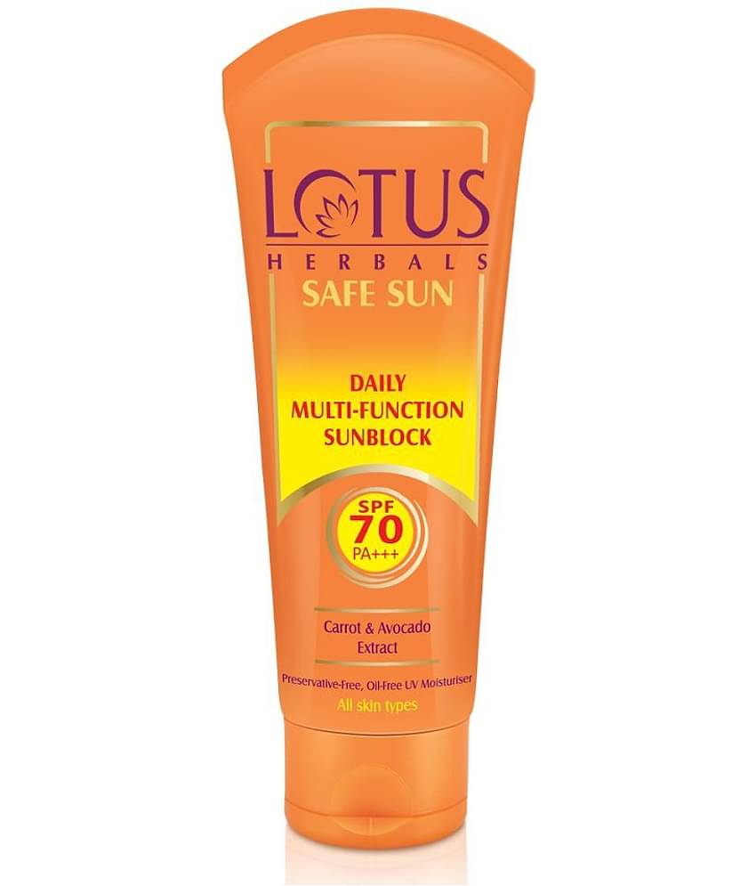 Lotus Herbals Safe Sun Multi,Function Spf 70 Pa+++ 60G