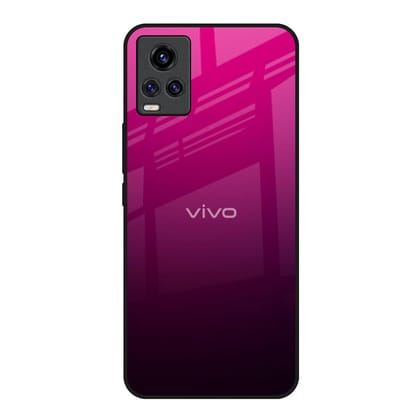Purple Ombre Pattern Glass Case for Vivo Y73