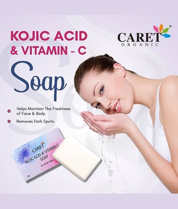 Caret Organic Beauty Vitamin C Kojic Acid Soap for All Skin Type ( Pack of 1 )