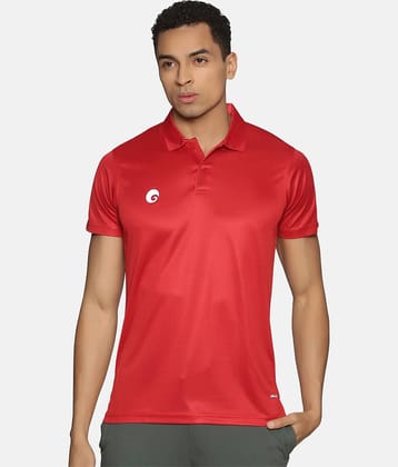 Omtex - Red Polyester Regular Fit Men's Sports Polo T-Shirt ( Pack of 1 )
