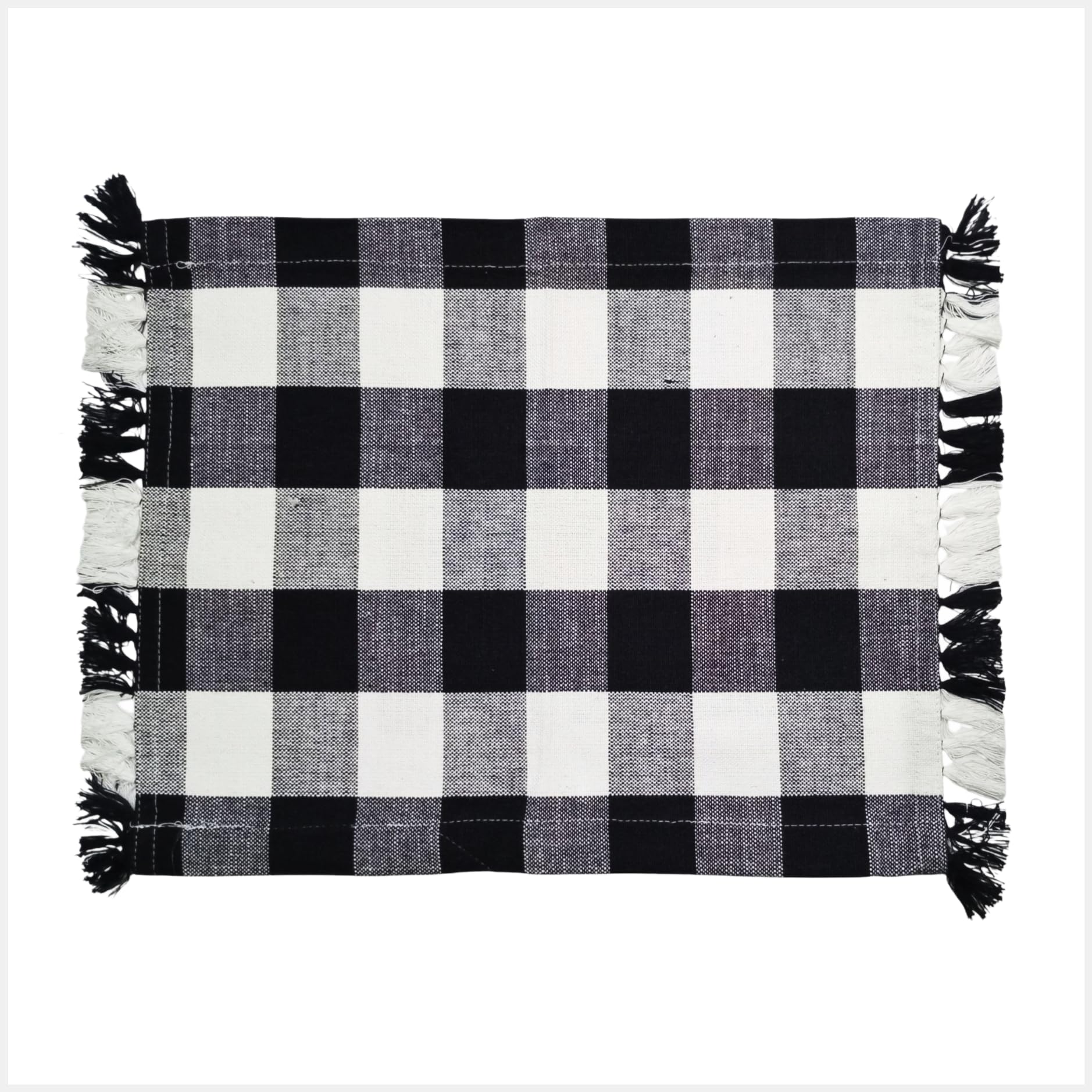 KARTHI7OCT STORE Hand Towel Set of 2 (2 Pieces) � Cotton, Black and White � 16x14 Inches � Mini Towels for Wash Basin, Bathroom, Gym, Travel and Workout � Sweat Wipe Cloth � Face Wash Towel