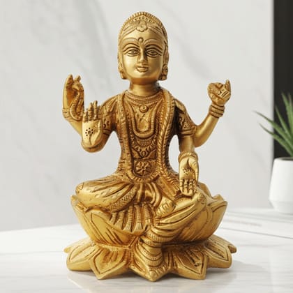 Brass Showpiece Laxmi Ji Statue (BSMAS1324 C)