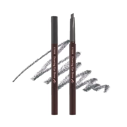 ETUDE Drawing Eyebrow Pencil | Long Lasting, Soft Textured, Natural Everyday Look| Korean Makeup| Dark Gray-0.25g ETUDE Drawing Eyebrow Pencil | Long Lasting, Soft Textured, Natural Everyday Look| Korean Makeup| Dark Gray-0.25g - DARK GREY / 1 g (Pack of