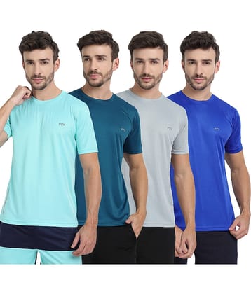 FTX Pack of 4 Polyester Regular Fit Men's T-Shirt ( Multicolor2 )