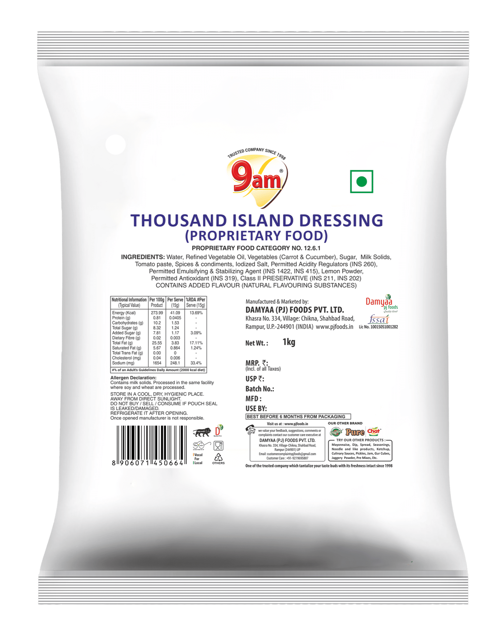 9am Thousand Island Dressing, 1 Kg