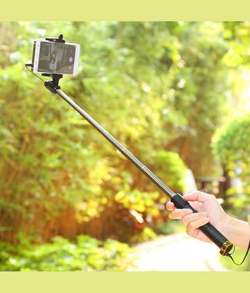 ZmiZc Aux Wire Selfie Stick ( Black )