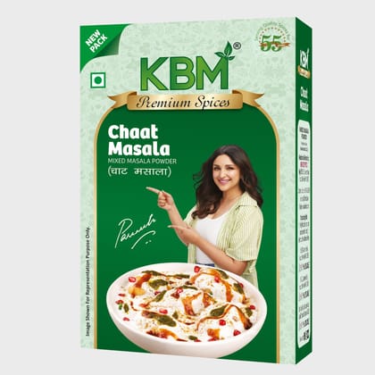 KBM Premium Spices Chaat Masala, 100 gm Carton