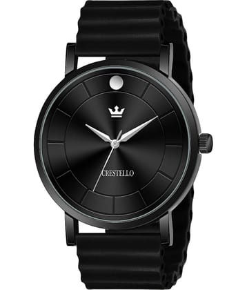 Crestello - Black Silicon Analog Men's Watch