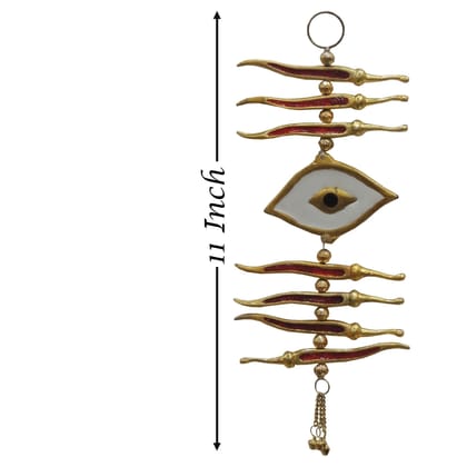 Aluminum Showpiece Nibu Mirchi Eyes Statue (ASMAS079)