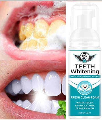 7 FOX teeth whitening foaming Mouthwash Liquid Mint 60 mL