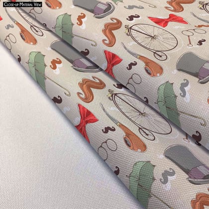 ArtzFolio Vintage Retro Objects Bolster Cover Booster Cases | Concealed Zipper Opening-Bolster Cover; Poly Cotton / 24inch Width x 9" Diameter; SINGLE; No Filler