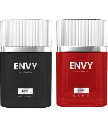 Envy Noir & Fiery Perfume Premium & Long Lasting Eau de Parfum For Men 50 ml Each (Pack of 2)