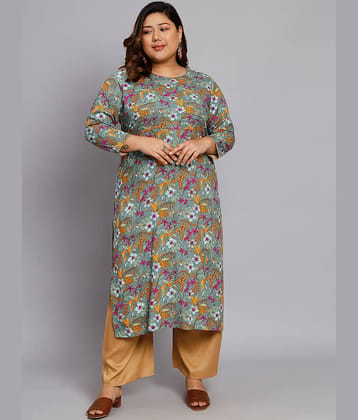 Tissu - Grey Straight Rayon Women's Stitched Salwar Suit ( Pack of 1 )
