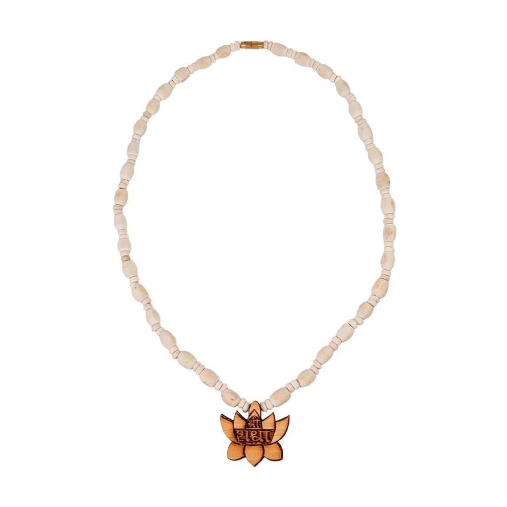 MAYAPURI Tulsi Mala with Radha Engraved Locket Sacred Hindu Prayer Beads Necklace Suitable for Praying, Mandir, Pooja Articles (Set of 1) - Pooja Needs | Buy online on ZillyBuy