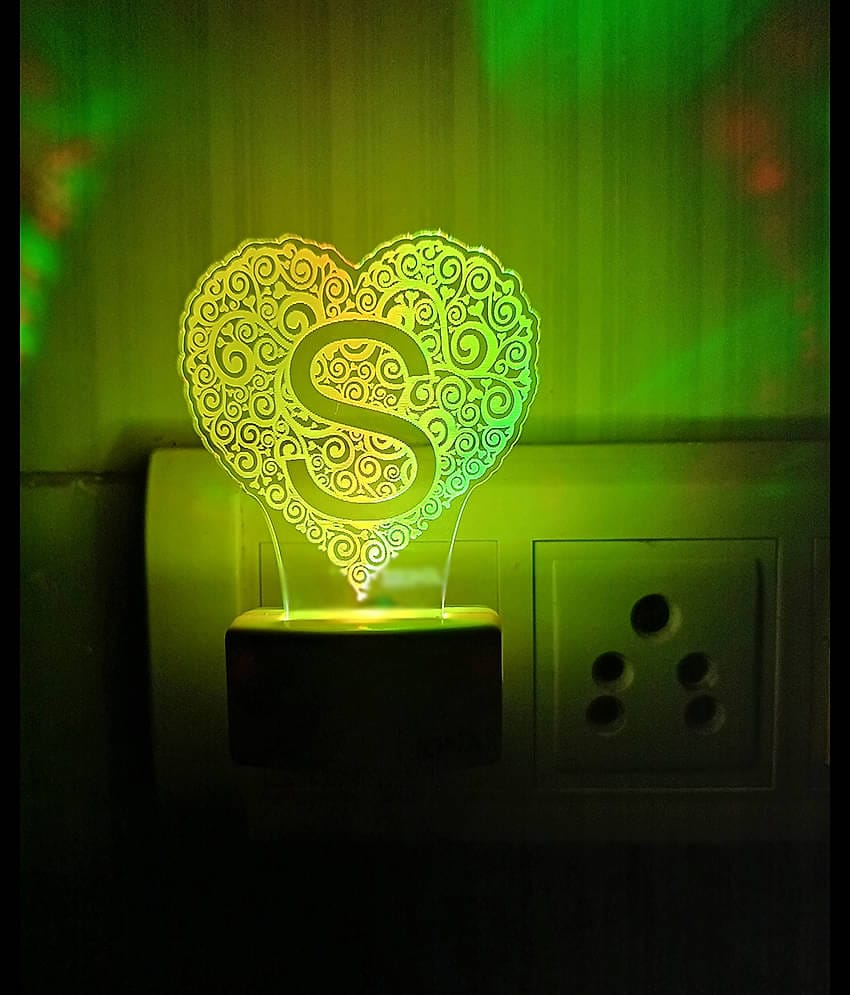 DIONA Night Lamp S Alphabet Heart Shape Birthday, Valentine, Anniversary Gift