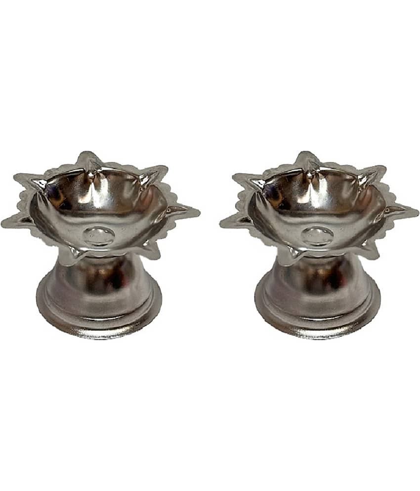 Dynore Steel Floor Diya - Pack of 2