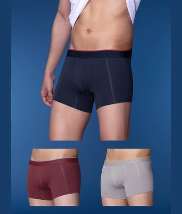 XYXX Pack of 3 Cotton Trunks For Men's ( Multicolor )