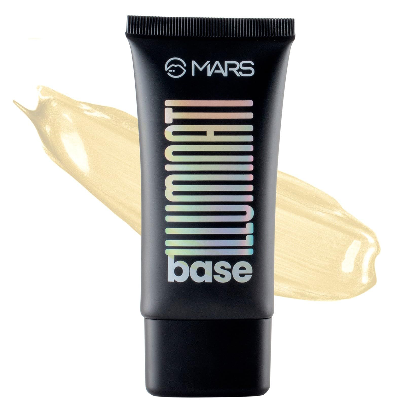MARS Illuminati Base Strobe Cream Dewy Primer with Highlighter | Glowy Dewy Primer for Face Makeup | Natural Finish (45ml) (GOLD) MARS Illuminati Base Strobe Cream Dewy Primer with Highlighter | Glowy Dewy Primer for Face Makeup | Natural Finish (45ml) (