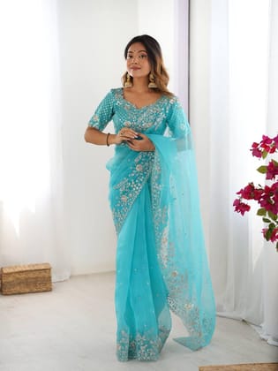 Organza Silk Saree for Weddings