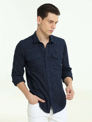 Indigo Navy Voyager Shirt-S
