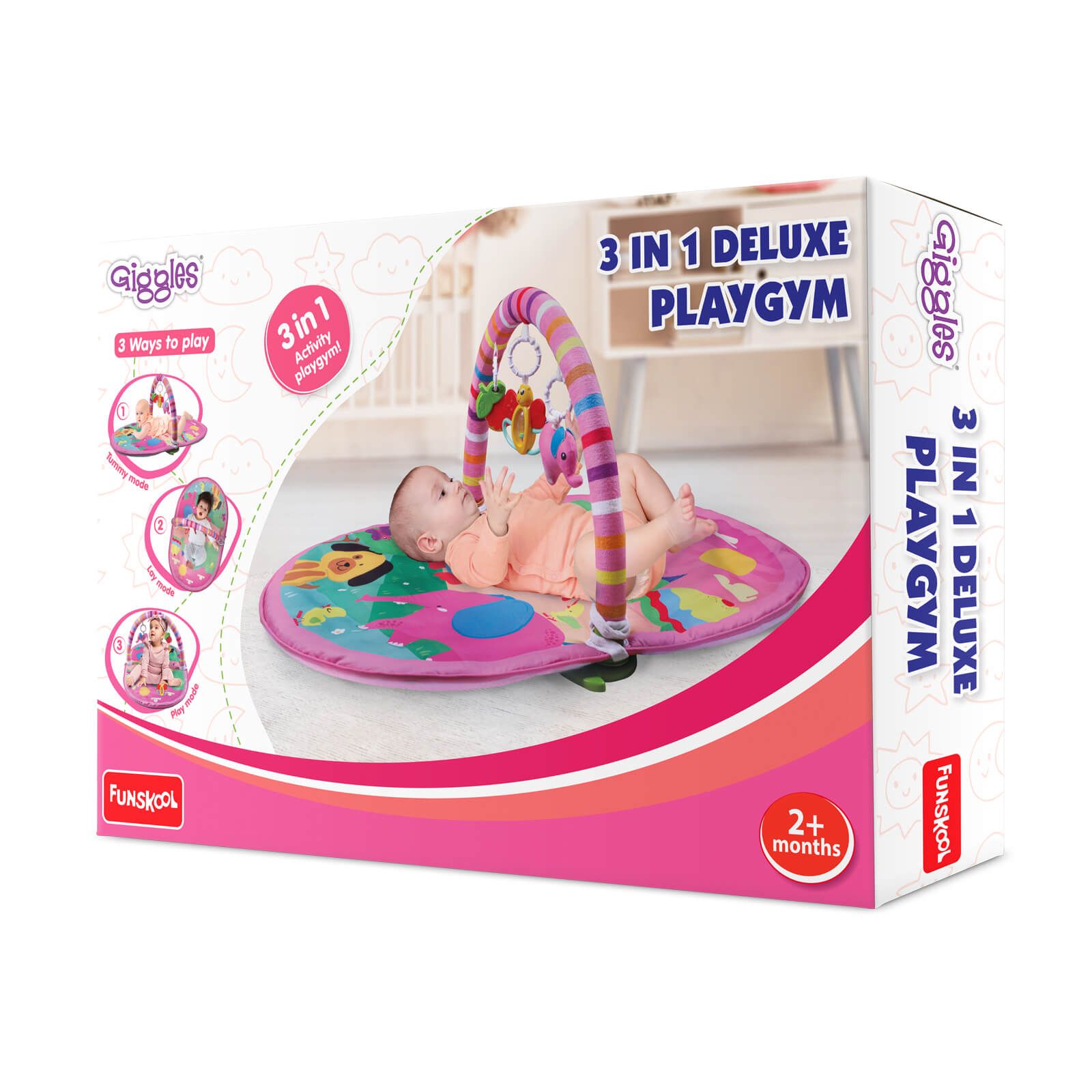 3 In 1 Deluxe Play Gym N Pink