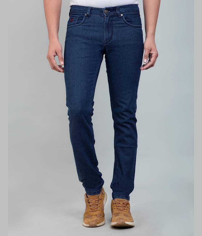 HJ 53 - Blue Denim Slim Fit Men's Jeans ( Pack of 1 )
